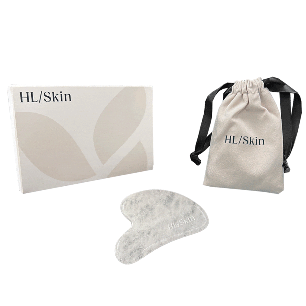 HL/Skin Gua Sha Tool aus weißer Jade 1 Paket