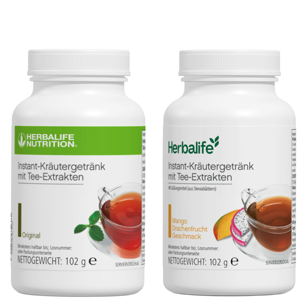 Tee-Extrakten-Original oder Mango Drachenfrucht (102g) Koffeinhaltiges Instant-Kräutergetränk